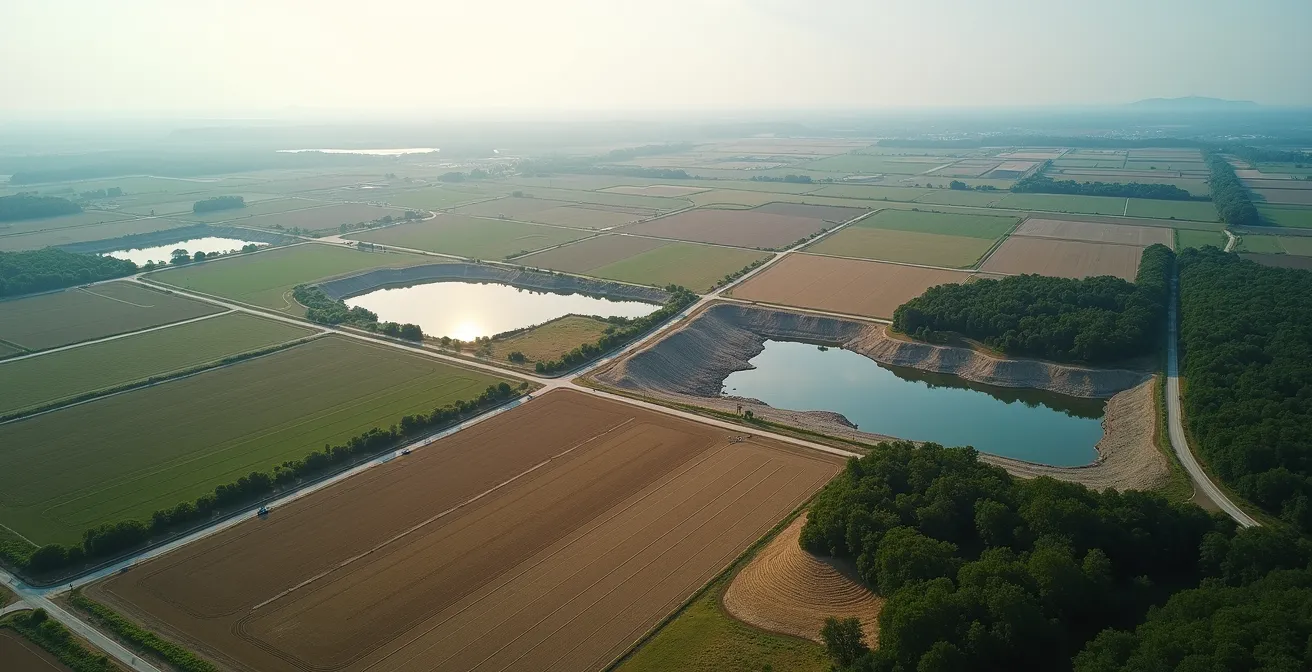 Aerial view of diverse natural landscapes showing different terrains and resources, representing various commodity classes in a portfolio.