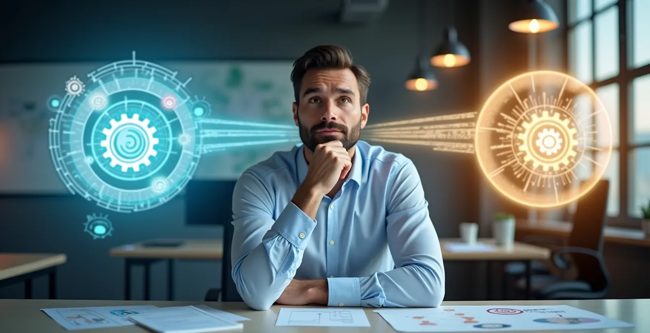 Decision framework showing when to automate versus keep tasks manual