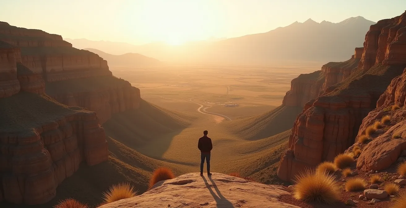 Visual metaphor showing the evolution from deep specialist to broad generalist learning across career stages