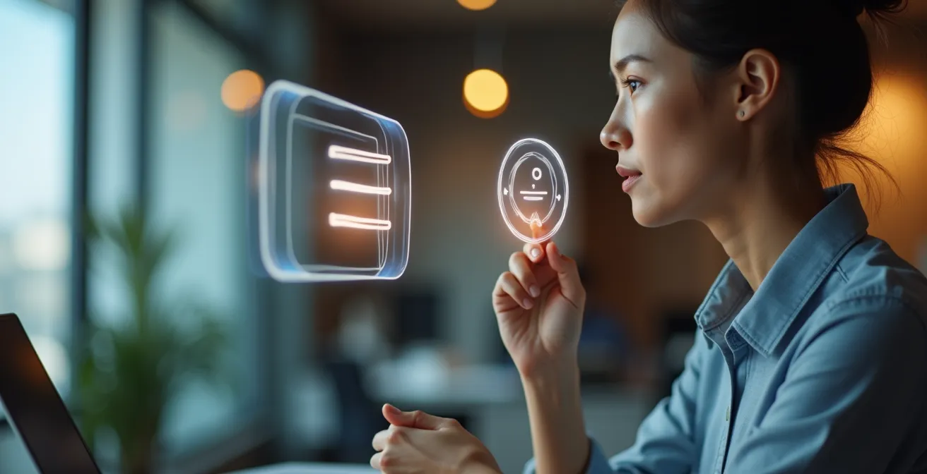 2x2 matrix showing when to use text versus video calls based on complexity and emotion
