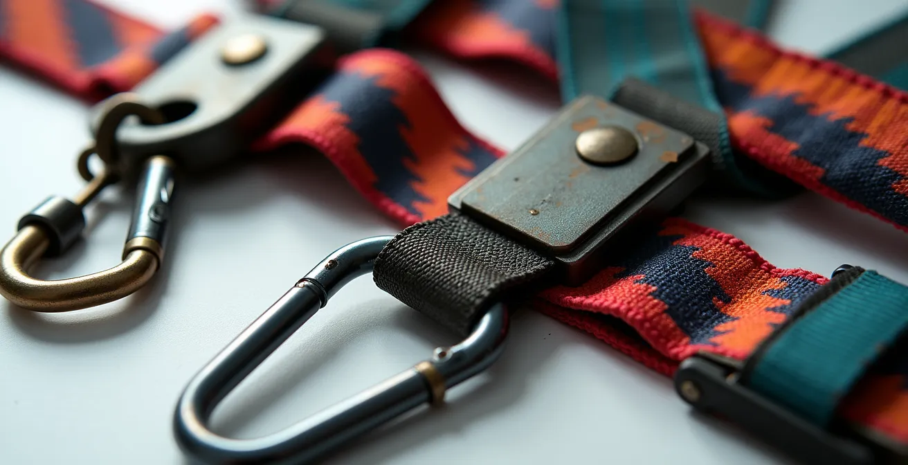 Close-up comparison of skydiving safety gear showing multiple redundancy systems